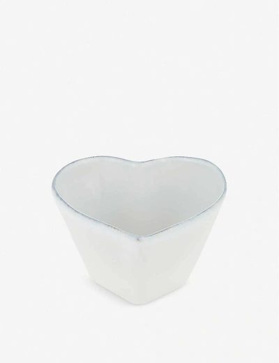 The White Company White Porto Heart-shaped Ceramic Ramekin