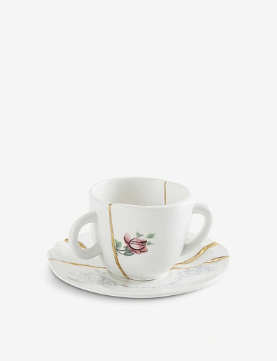 Seletti Kintsugi N1 Porcelain Coffee Cup And Saucer