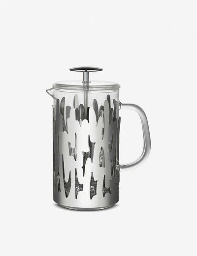 Alessi Bark Stainless Steel And Glass Press Filter Coffee And Infusion Maker 72ml In Nocolor