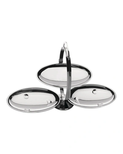 Alessi Anna Gong Folding Stainless Steel Cake Stand In Silver