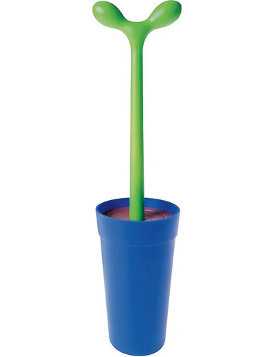 Alessi Merdolino Toilet Brush In Azzurro