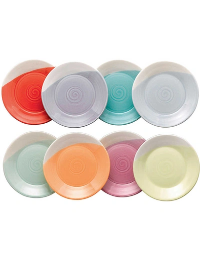 Royal Doulton 1815 Brights Porcelain Plates Set Of Eight 16cm In Multi