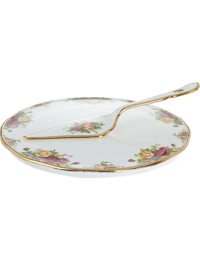 Royal Albert Old Country Roses Bone China Cake Plater And Server 29.5cm