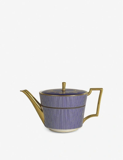 Wedgwood Anthemion Blue Fine Bone-china Teapot 1l