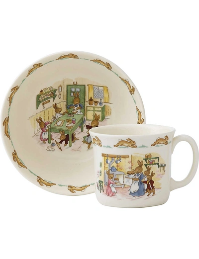 Royal Doulton Bunnykins Cereal Bowl And One-handled Hug-a-mug Set