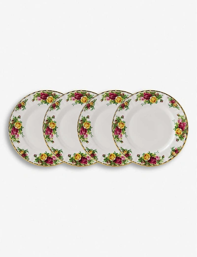 Royal Albert Old Country Roses Set Of 4 Plates 20cm