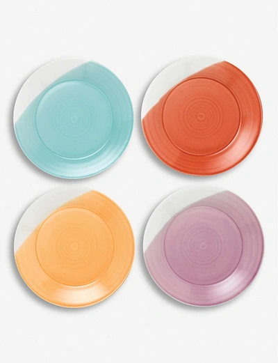 Royal Doulton 1815 Bright Colours Porcelain Dinner Plates Set Of Four 28cm In Multi