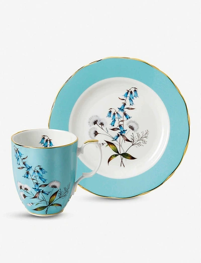 Royal Albert 100 Years 1950 2-piece Set -mug & Plate -festival In Blue