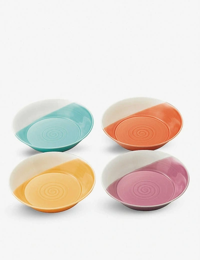 Royal Doulton 1815 Bright Colours Porcelain Pasta Bowls Set Of Four 22cm