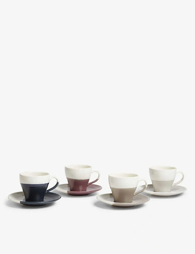 Royal Doulton Coffee Studio Porcelain Espresso Cup & Saucer Set Of Four