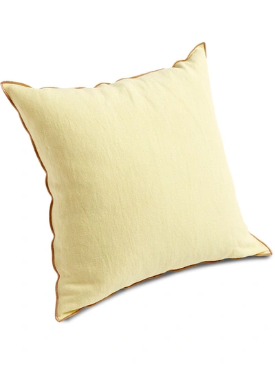 Hay Outline Linen And Cotton-blend Cushion 50cm X 50cm In Yellow