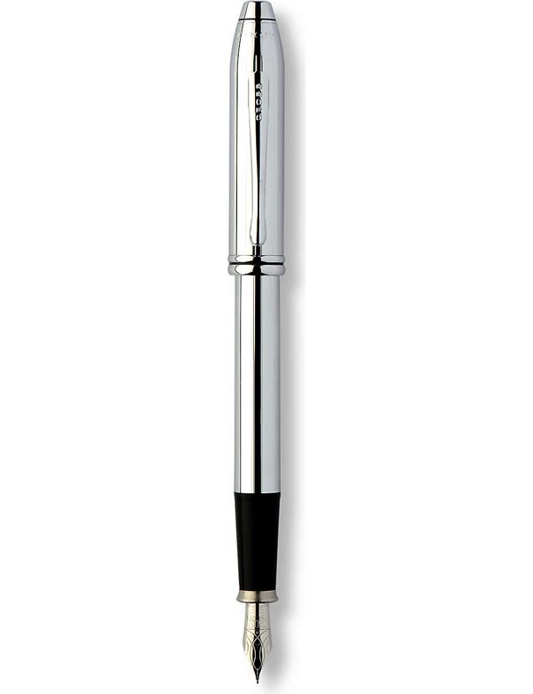 Cross Townsend Chrome Fountain Pen In Grey | ModeSens