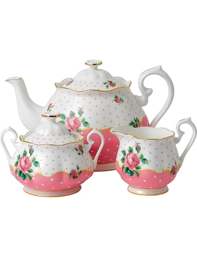 Royal Albert Cheeky Pink Three-piece Tea Set