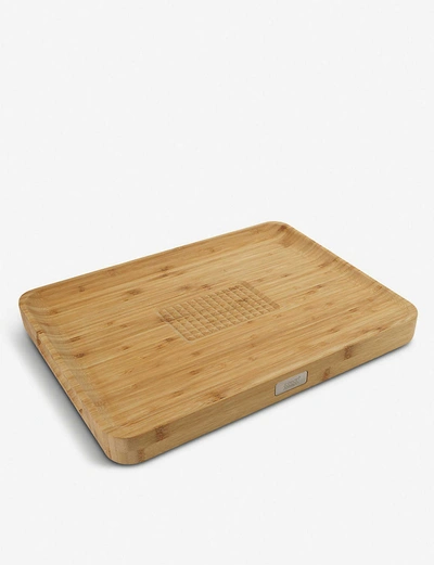 Joseph Joseph Cut&carve Bamboo Chopping Board 40cm In Grey