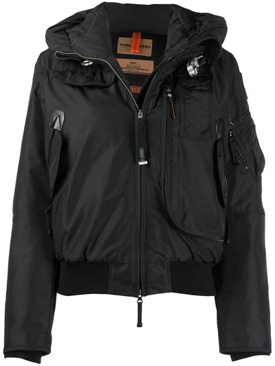 Parajumpers Hooded Bomber Jacket In Black
