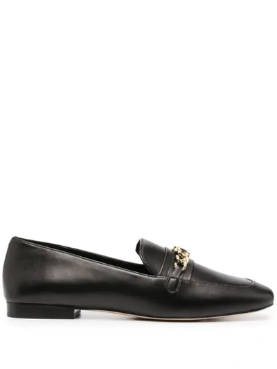 Michael Michael Kors Dolores Chain-detail Loafers In Black