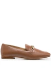 Michael Michael Kors Dolores Chain-detail Loafers In Brown