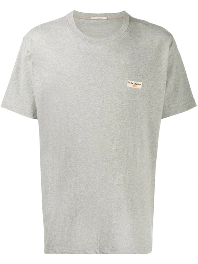 Nudie Jeans Patch-embellished T-shirt In Grey