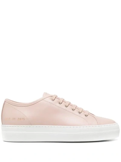 Common Projects Lace-up Platform Sneakers In Pink