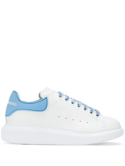 Alexander Mcqueen Oversize Sneakers In White,light Blue