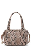 Mz Wallace Brown Snake Print Medium Sutton Bag In Brown Snake Oxford