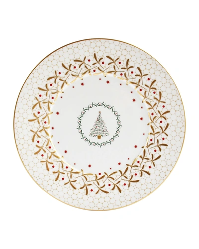 Bernardaud Noel Blanc Salad Plate In White