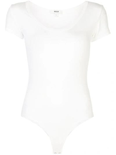 Agolde Irina Thong Bodysuit In White