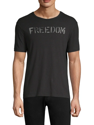 John Varvatos Men's Freedom Print Tee In Black