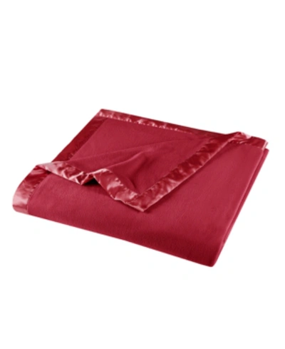 Martha Stewart Collection Soft Fleece Twin Blanket In Scarlet ModeSens