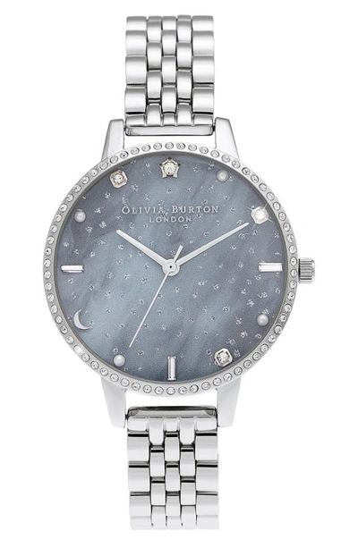 Olivia Burton Women's Celestial Stainless Steel Bracelet Watch 34mm In Silver