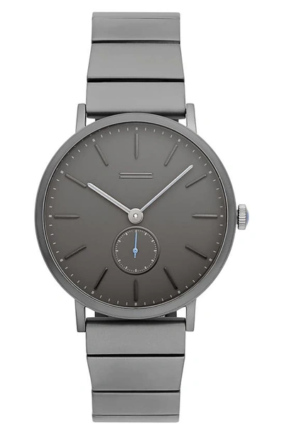 Uri Minkoff Men's Norrebro Gray Stainless Steel Bracelet Watch 40mm In Grey