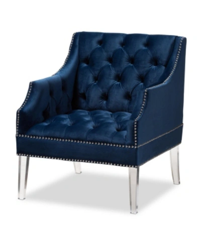 Furniture Silvana Lounge Chair In Navy