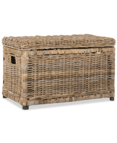 Furniture Jonathan Y Happimess Elijah 30'' Wicker Storage Trunk In Natural