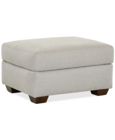 Furniture Closeout! Dester 29" Fabric Ottoman, Created For Macy's In Silver