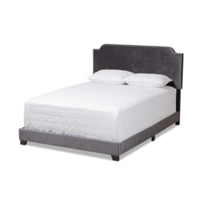 Furniture Darcy King Bed In Dark Grey