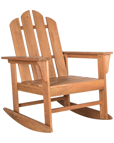 Safavieh Adda Outdoor Adirondack Rocking Chair In Brown