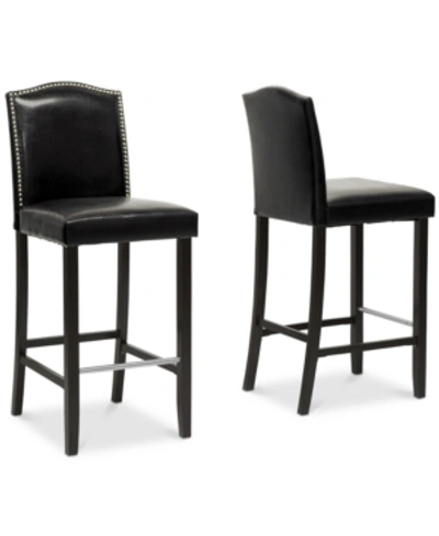 Furniture Nasya Bar Stool (set Of 2) In Black