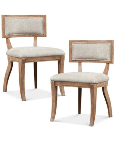 Furniture Dax Set Of 2 Dining Chairs In Beige