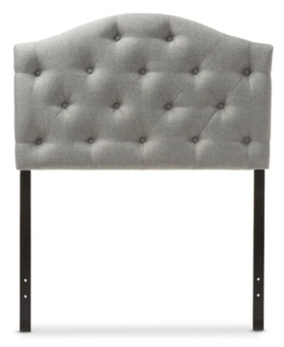 Furniture Myra Faux Leather Upholstered Twin Headboard In Grey