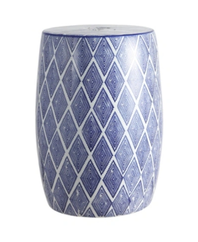 Furniture Moroccan Garden Stool In Blue