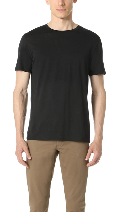 Theory Claey Plaito Crew Neck Tee In H Eclipse