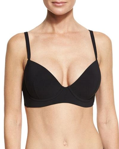 Heidi Klein Body Straight Strap Swim Top, Black (available In D-g Cup)