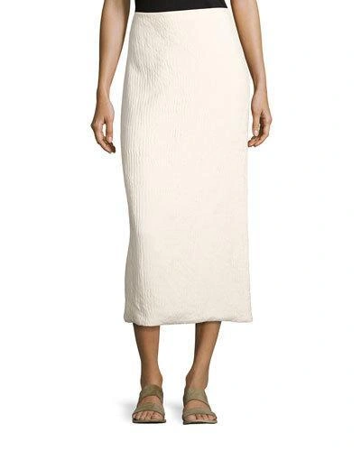 The Row Odille Silk Crepe Skirt, Light Beige