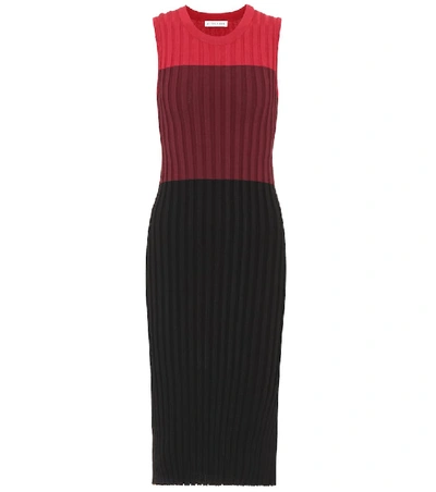 Altuzarra Woman Mariana Color-block Ribbed-knit Dress Multicolor In Port Multi