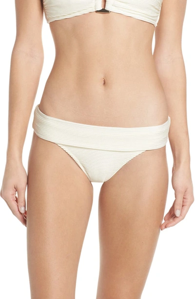 Heidi Klein Cote D' Azur Fold-over Swim Bikini Bottom, White In Cream
