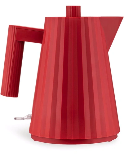 Alessi Plissé Small Electric Tea Kettle In Red