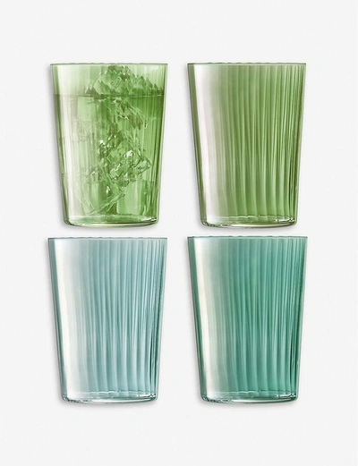 Lsa Gems Assorted Jade Glass Tumblers Set Of Four