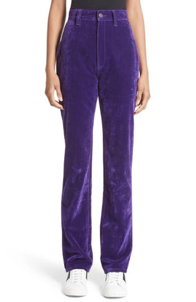 Marc Jacobs Velvet High-rise Disco Jeans, Purple