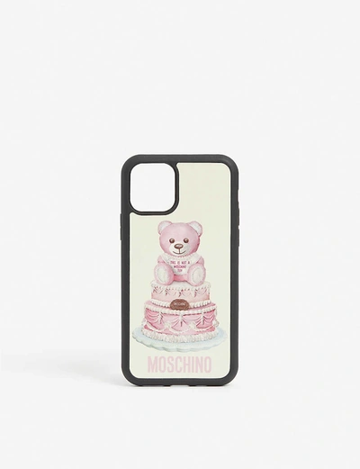 Moschino Teddy Bear Iphone 10 Case In Pink