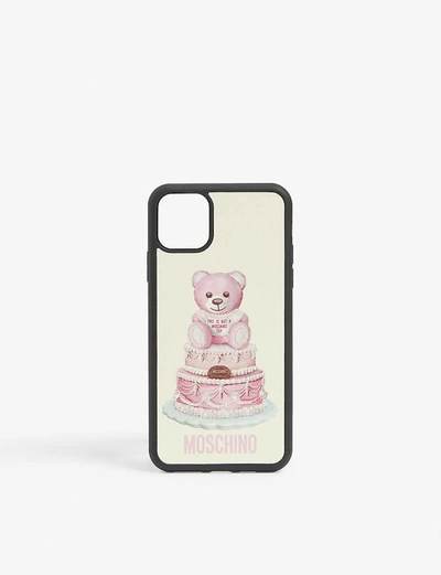 Moschino Teddy Bear Iphone 10 Max Case In Pink